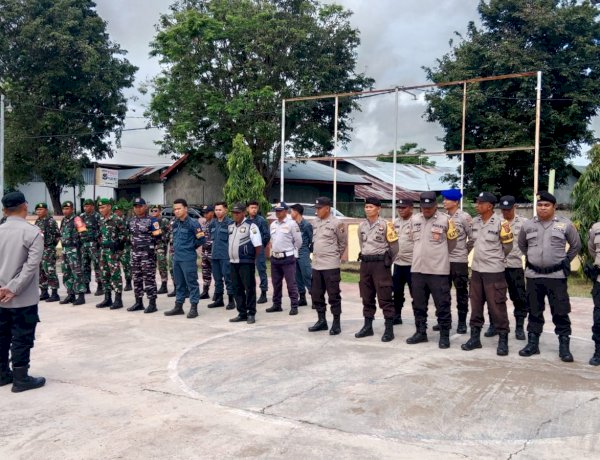 Apel Gabungan Persiapan Pengamanan Pawai Malam Takbiran di Kecamatan Reok Berjalan Aman dan Lancar