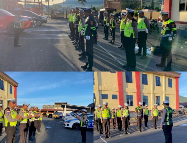 Sat Lantas Polres Manggarai Laksanakan Pengaturan Pagi, Wujudkan Kelancaran Arus Lalu Lintas