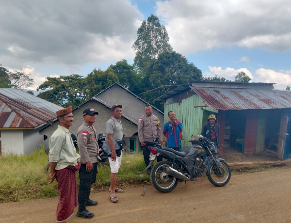 BHABINKAMTIBMAS POLRES MANGGARAI LAKSANAKAN SAMBANG WARGA DI DESA PONG LA’O, PERERAT SILATURAHMI DAN CIPTAKAN KAMTIBMAS KONDUSIF