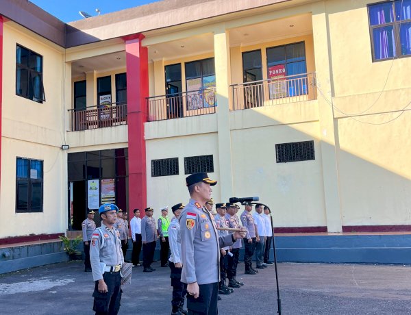 Kapolres Manggarai Pimpin Apel Pagi, Tegaskan Sanksi bagi Anggota Tidak Disiplin