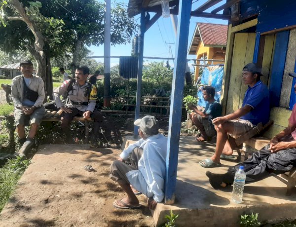 Bhabinkamtibmas Reok Barat Intensifkan Pemantauan Sengketa Lahan, Warga Diminta Menahan Diri dan Jaga Kondusifitas