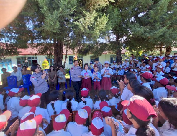 Sat Binmas Polres Manggarai Gencarkan Sosialisasi Pencegahan Bullying di SD K Taga, Wujudkan Sekolah Aman dan Ramah Anak