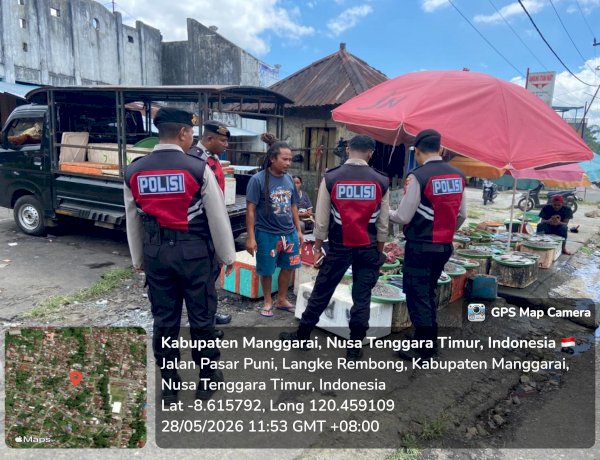 SAT SAMAPTA POLRES MANGGARAI GENCARKAN PATROLI KOTA, CIPTAKAN RASA AMAN DAN NYAMAN BAGI MASYARAKAT
