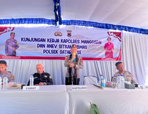 WUJUDKAN PENGUATAN  PELAYANAN KEPOLISIAN TINGKAT POLSEK, KAPOLRES MANGGARAI MELAKSANAKAN KUNJUNGAN KERJA DAN ANEV KAMTIBMAS DI POLSEK SATAR MESE