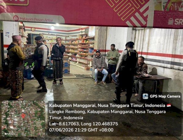 PATROLI PERINTIS PRESISI SAT SAMAPTA POLRES MANGGARAI INTENSIFKAN PATROLI MALAM, WUJUDKAN SITUASI KAMTIBMAS YANG AMAN DAN KONDUSIF