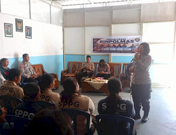 SAT BINMAS POLRES MANGGARAI BERIKAN EDUKASI KAMTIBMAS TENTANG LOVE SCAMMING DAN PENGGUNAAN PINJAMAN KOPERASI KEPADA RELAWAN SPPG COMPANG DALO