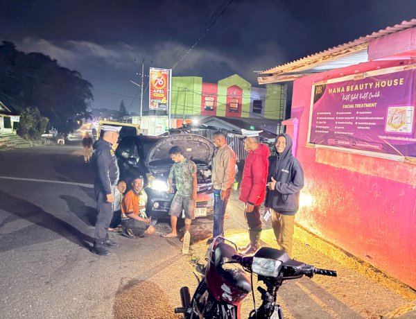 SATLANTAS POLRES MANGGARAI GELAR PATROLI MALAM ANTISIPASI BALAP LIAR DAN KECELAKAAN LALU LINTAS