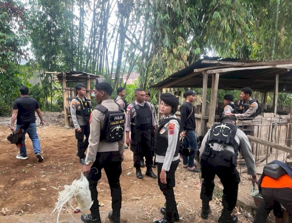 KOMITMEN BERANTAS JUDI, POLRES MANGGARAI POLDA NTT GREBEK LOKASI SABUNG AYAM DI KELURAHAN ROWANG
