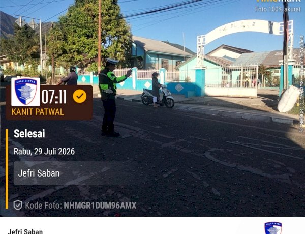 Personel Polres Manggarai Laksanakan Pengaturan Lalu Lintas Pagi, Wujud Pelayanan Prima kepada Masyarakat
