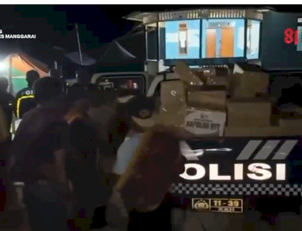 Polres Manggarai Salurkan Bantuan Polri, Tembus Wilayah Sulit pada Malam Hari untuk Warga Terdampak Gempa