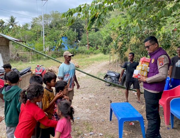 POLRES MANGGARAI TERUS LAKUKAN TRAUMA HEALING, BANTU PEMULIHAN PSIKOLOGIS ANAK-ANAK PENYINTAS GEMPA M 7,7