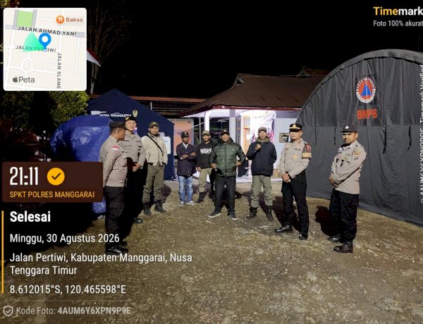 Pasca Bencana Gempa, Polres Manggarai Intensifkan Patroli dan Pemantauan di Seputaran Kota Ruteng