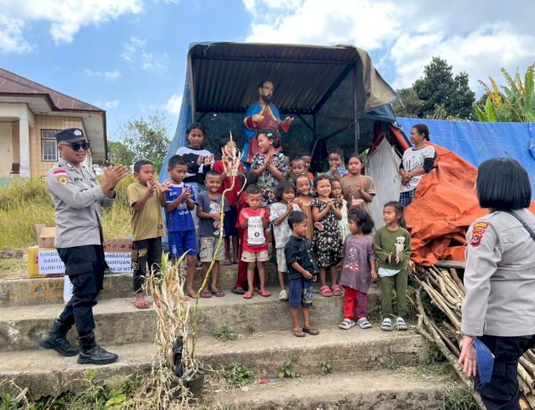 Bersama Pulihkan Luka Pascabencana, Polres Manggarai Gelar Trauma Healing untuk Anak Penyintas Gempa