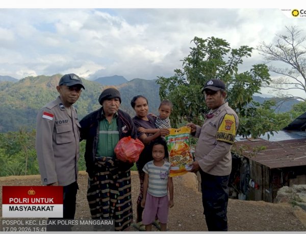 Polres Manggarai Distribusikan Bantuan Polri untuk Warga Terdampak Gempa di Cibal dan Lelak
