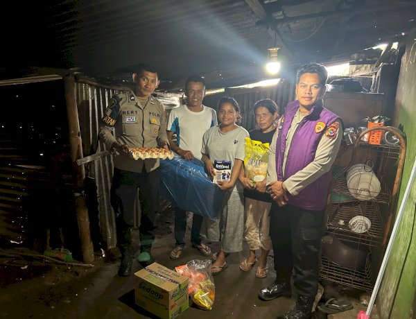 DIVHUMAS POLRI KEMBALI SALURKAN BANTUAN KEMANUSIAAN, JANGKAU WARGA TERDAMPAK GEMPA DI LANGKE REMBONG