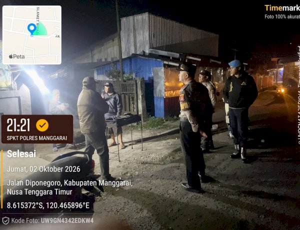 Jaga Kamtibmas, Pamapta II Bersama Piket SPKT dan Fungsi Laksanakan Patroli di Seputaran Kota Ruteng