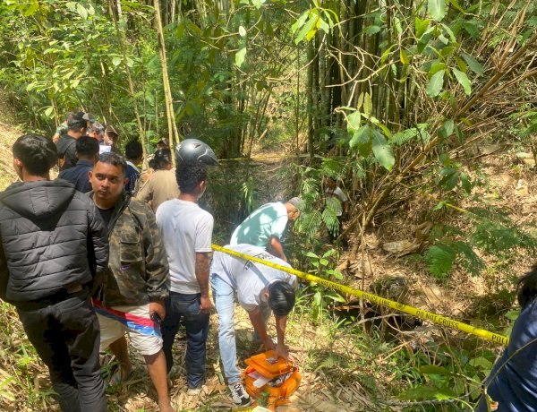 POLRES MANGGARAI LAKUKAN OLAH TKP PENEMUAN JENAZAH PEREMPUAN DI ALIRAN KALI KAROT
