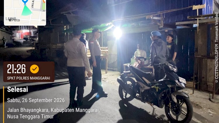 SPKT-POLRES-MANGGARAI-TINGKATKAN-PATROLI-MALAM,-PASTIKAN-KAMTIBMAS-PASCA-GEMPA-TETAP-KONDUSIF
