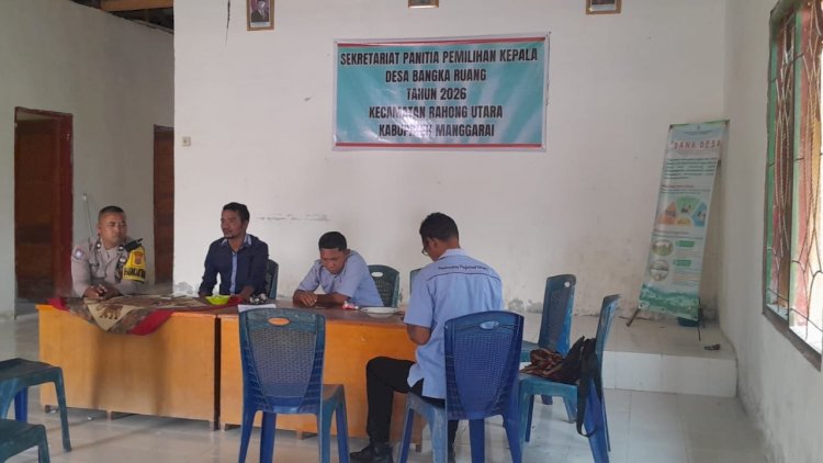 Bhabinkamtibmas-Desa-Buar-Koordinasikan-Kamtibmas-Bersama-Panitia-Pilkades-Desa-Bangka-Ruang