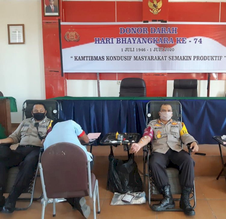 Jelang Hut Bhayangkara ke - 74, Polres Manggarai Gelar Donor Darah