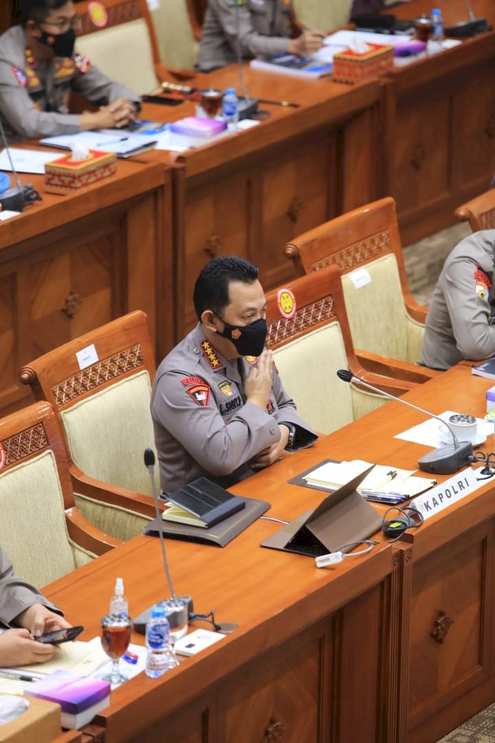 Kapolri Jenderal Listyo Sigit Prabowo  Rapat Dengar Pendapat (RDP) Dengan Komisi III DPR