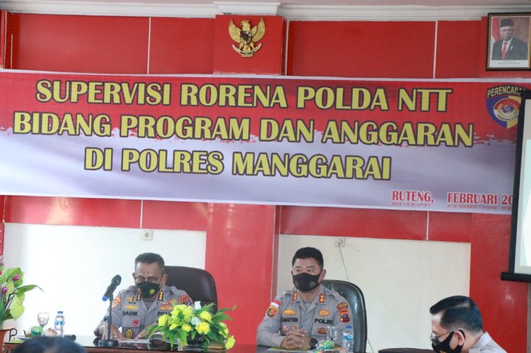 Supervisi Biro Perencanaan Polda NTT Bidang Program dan Anggaran di Polres Manggarai .