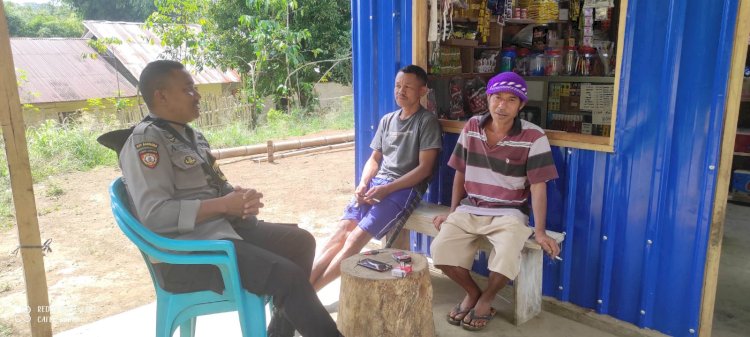 Bhabinkamtibmas BRIPKA Adrianus G Suman Sampaikan Himbauan Pencegahan TPPO