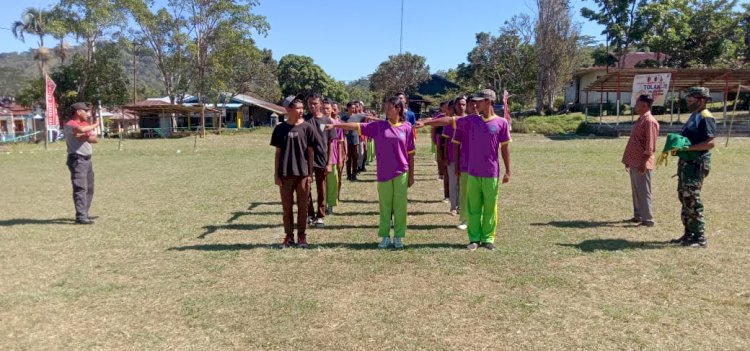 Kegiatan Latihan Pasukan Pengibar Bendera Meriahkan Persiapan HUT Kemerdekaan RI di Cibal