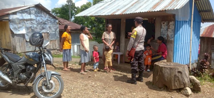 Satuan Binmas Polres Manggarai melalui Bhabinkamtibmas, Gencar Lakukan Pencegahan Tindak Pidana Perdagangan Orang, HPR dan Karhutla