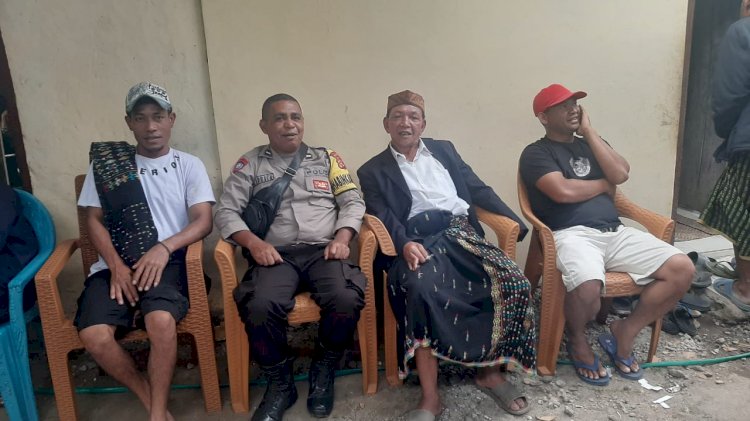 Bhabinkamtibmas Kecamatan Wae Ri'i Sampaikan Himbauan Kamtibmas terkait TPPO, HPR dan Karhutla