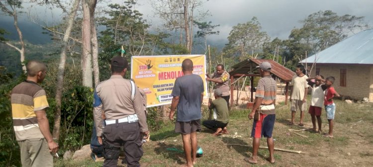 Bhabinkamtibmas Kecamatan Satar Mese Himbau Masyarakat Menjauhi Aksi Provokatif
