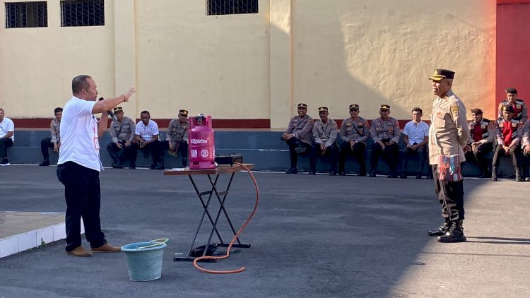 Personil Polres Manggarai ikuti Sosialisasi Cara Menggunakan Gas Elpiji di Mapolres Manggarai