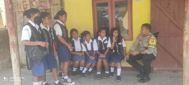 Bhabinkamtibmas Kecamatan Wae Ri'i Berikan Himbauan Kamtibmas kepada Masyarakat Desa Golo Watu