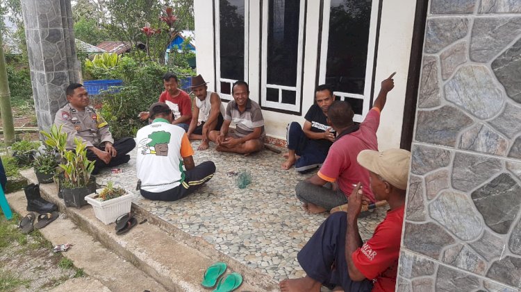 Bhabinkamtibmas Desa Nao Gencar Lakukan Pencegahan Tindak Pidana dan Penggalangan Kamtibmas Menjelang Pemilu