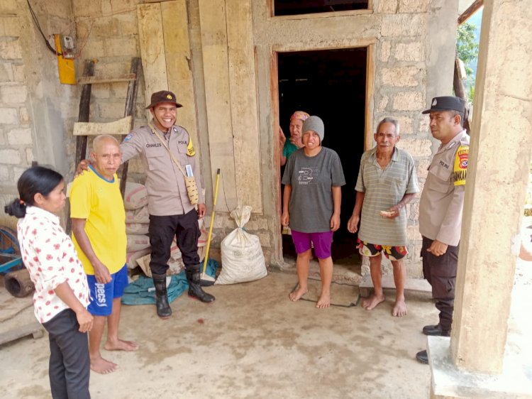 Patroli Dialogis Bhabinkamtibmas di Desa Gelong, Manggarai: Himbauan Pencegahan TPPO
