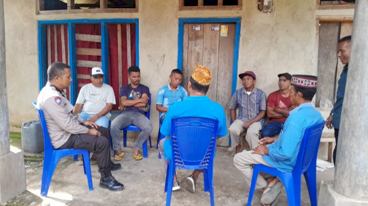 Bhabinbinkamtibmas Kampung Purang, Desa Buar dalam Kordinasi Kamtibmas dan Himbauan Pencegahan TPPO