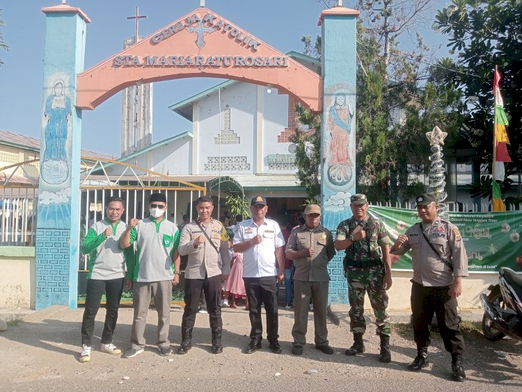 Pengamanan Misa Natal di Kecamatan Reok, Kapolsek Libatkan Elemen Masyarakat