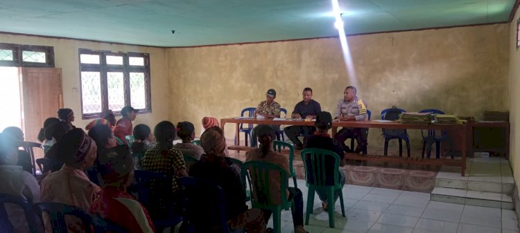 Bhabinkamtibmas Kecamatan Ruteng Lakukan Giat Tatap Muka di Desa Pong La'o