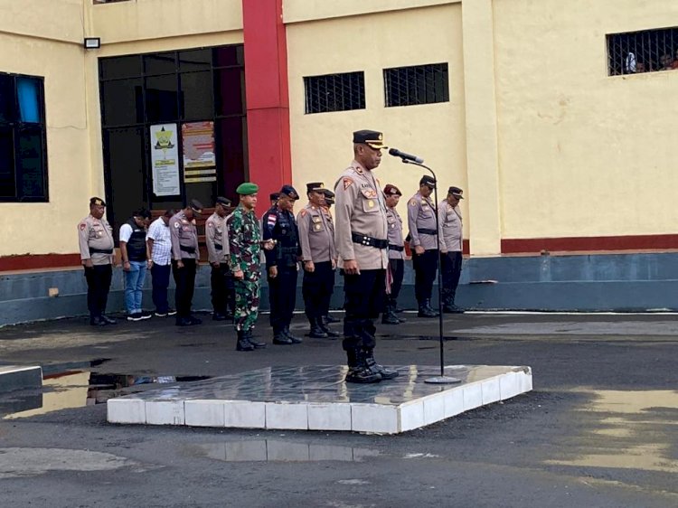 Polres Manggarai Gelar Apel Gabungan Persiapan Pengamanan Malam Pergantian Tahun