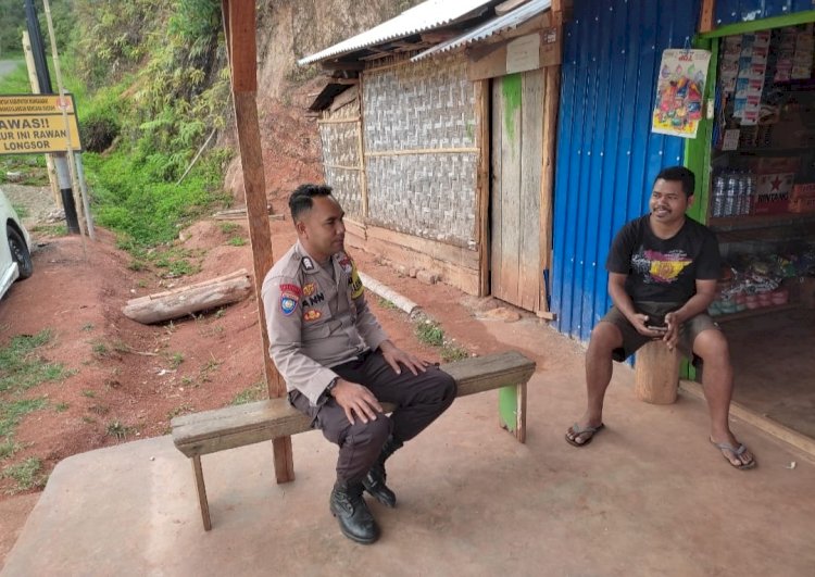 Patroli Dialogis Bhabinkamtibmas Kecamatan Cibal Barat, Himbau warga cegah TPPO