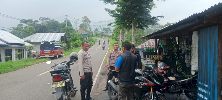 Bhabinkamtibmas Kecamatan Ruteng Melakukan Giat Patroli dan Sosialisasi Kamtibmas
