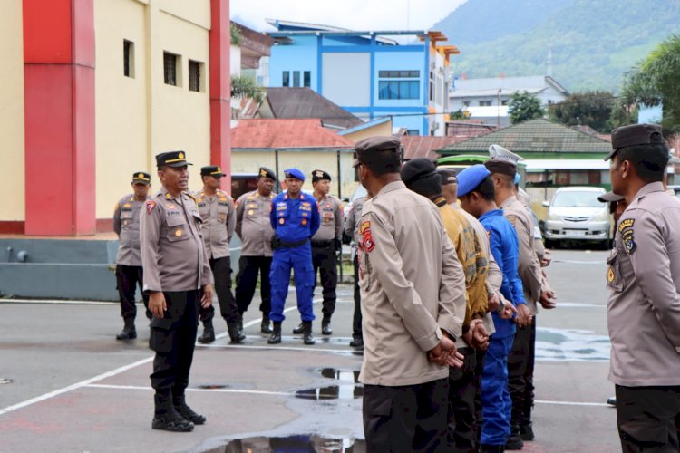 Operasi Mantap Brata: Apel Kesiapan Pengamanan Kampanye Tahap III, Pemilu 2024 di Polres Manggarai