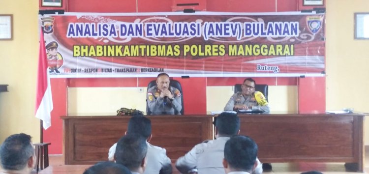 Optimalisasi Peran Bhabinkamtibmas Ditekankan dalam Kegiatan Anev Bulanan Polres Manggarai