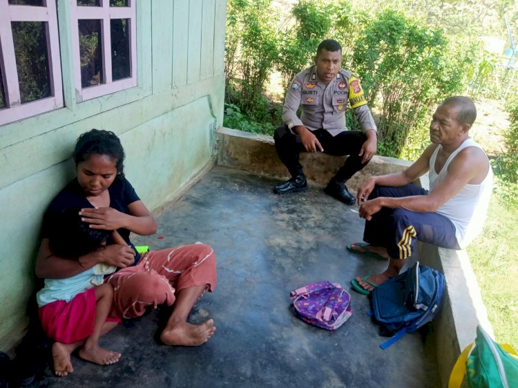 Bhabinkamtibmas Kecamatan Cibal Barat Melaksanakan Giat Patroli dan Sambang di Desa Bangka Ara
