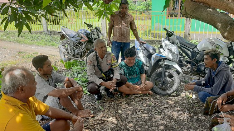 Bripka Semris Bell Himbau Warga Lemarang, Reok Barat Untuk jaga situasi aman dan Damai Menjelang Pemilu 2024