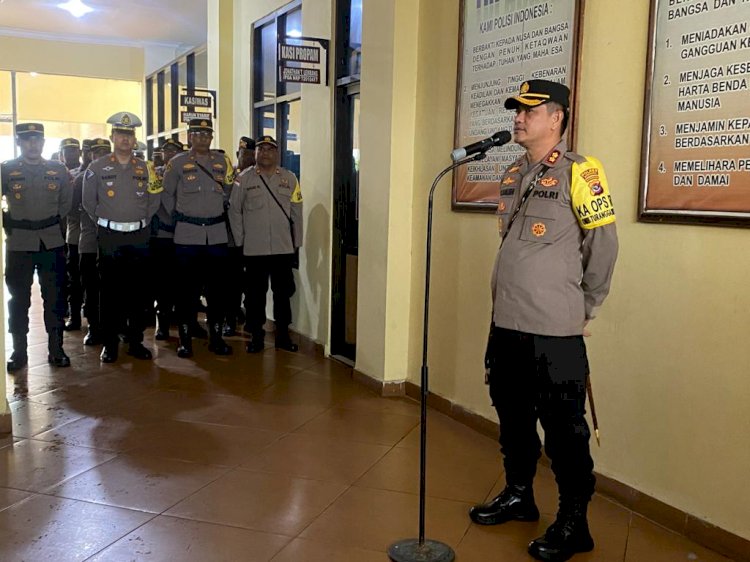 Kapolres Manggarai Pimpin Apel Pagi dan Berikan Arahan untuk Pengamanan Kampanye Capres