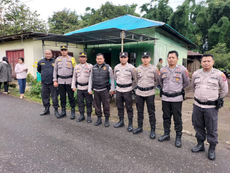 Operasi Mantap Brata: Polres Manggarai Terjunkan Personil Pengamanan Kampanye di Kecamatan Langke Rembong