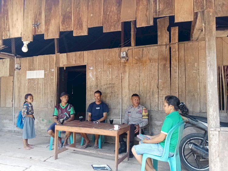 Bhabinkamtibmas Kecamatan Ruteng Sambangi Warga Desa Beo Rahong dan Berikan Himbauan Penting