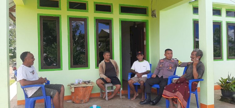 Bripka Yoni Tandungan Giat Patroli Dialogis dan Sosialisasi Kamtibmas di Desa Pong Murung