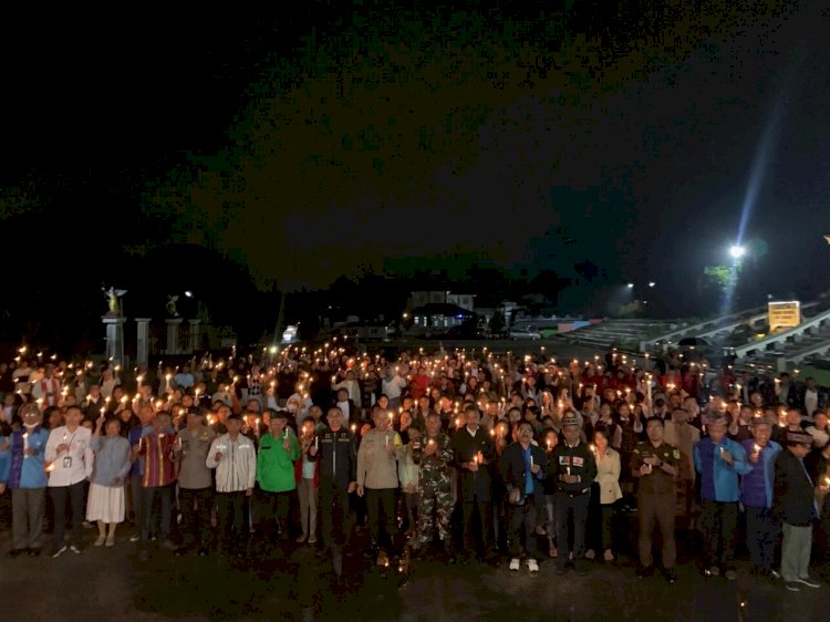 Polres Manggarai dukung FKUB gelar Aksi Cahaya Lilin Damai untuk Pemilu Damai